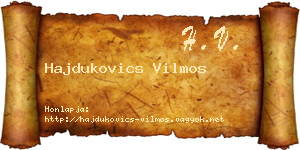 Hajdukovics Vilmos névjegykártya